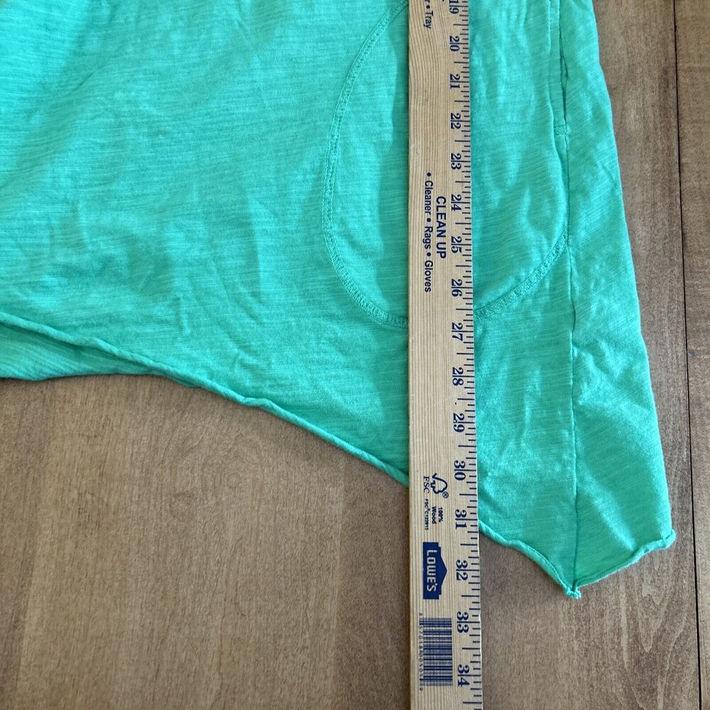FRESH PRODUCE 3/4 Sleeve Tunic Top Womens XS Kelly Green Pockets Beachy V Neck - Picture 11 of 13